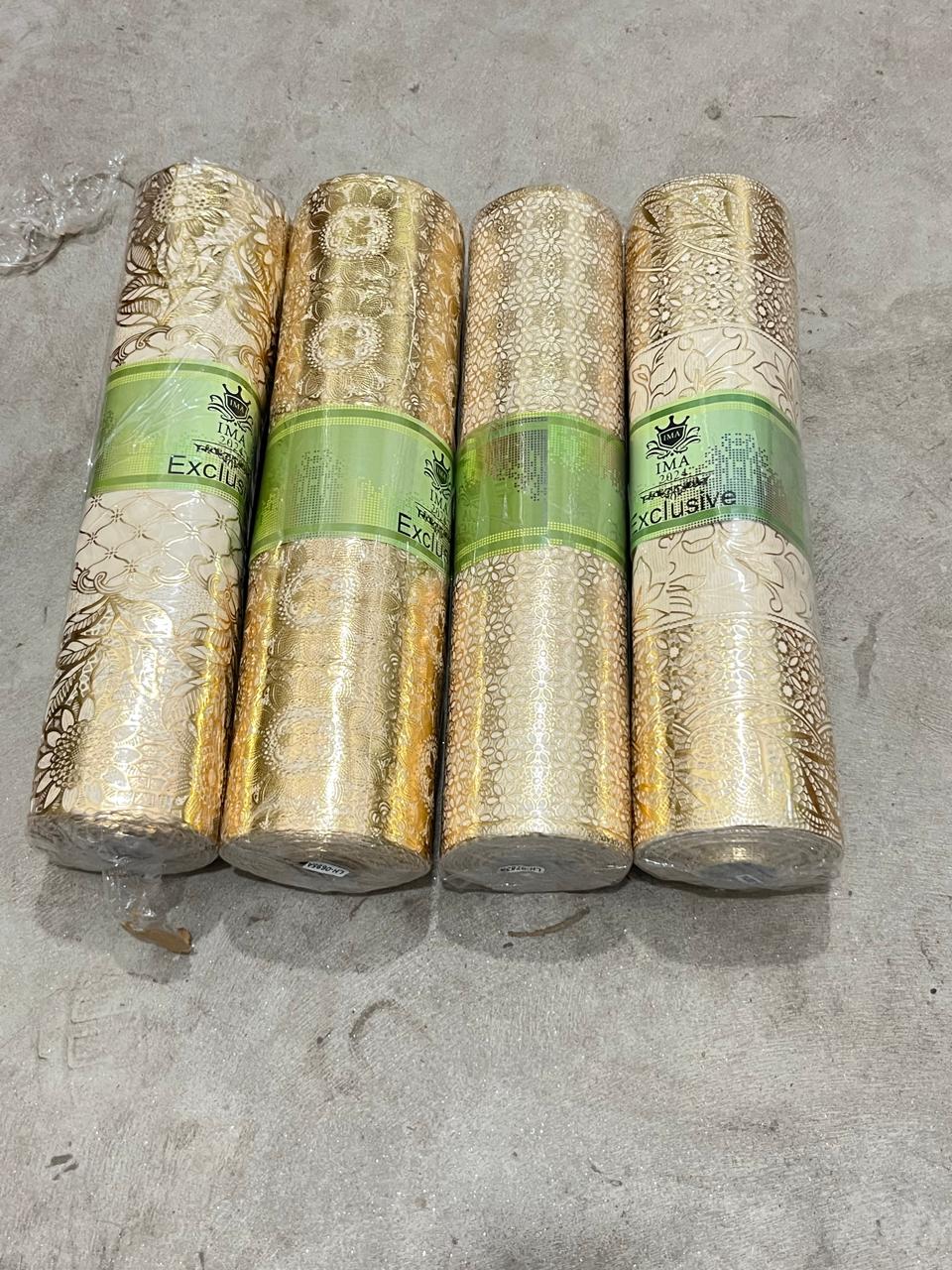 Gold foil wallpaper rolls